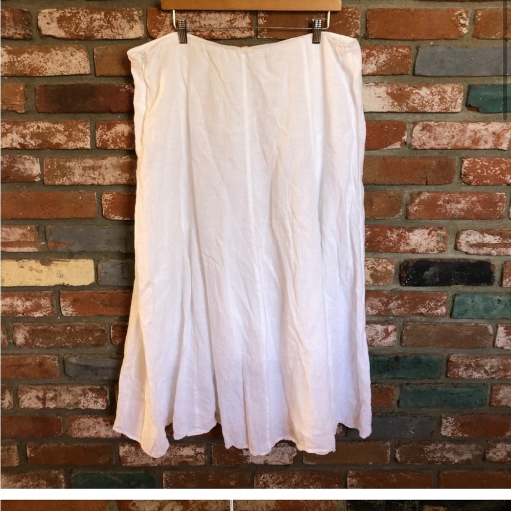 🌸Eileen Fisher Irish Linen Flowy Boho Maxi Skirt